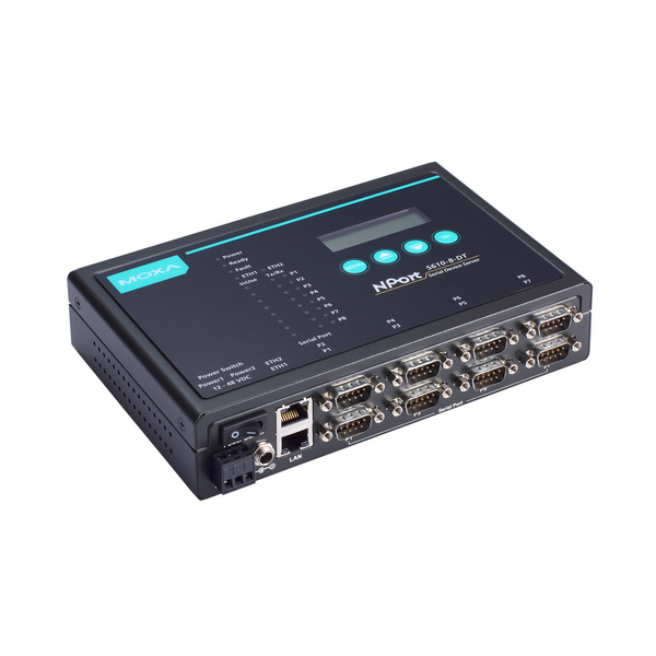 Moxa 8Port Desktop Device Server, 2 10/100M Ethernet, Rs-232/422/485 Db9 NPort 5650-8-DT